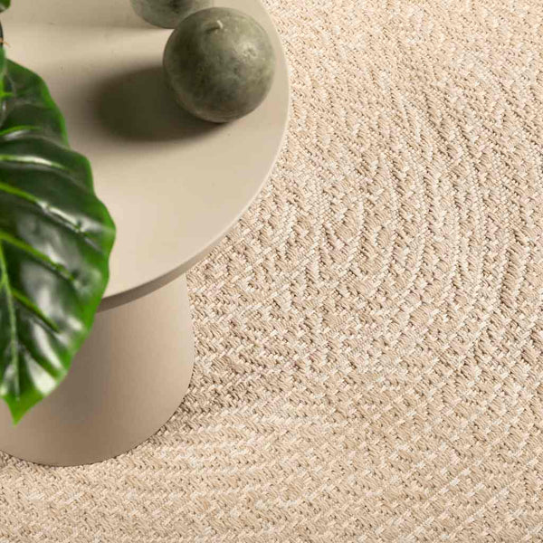 Beiger Jute-Optik Teppich Ø 200cm