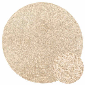 Beiger Jute-Optik Teppich Ø 200cm
