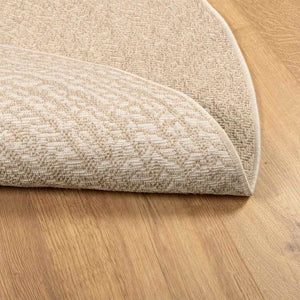 Beiger Jute-Optik Teppich Ø 200cm