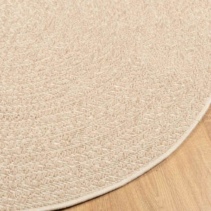 Beiger Jute-Optik Teppich Ø 200cm