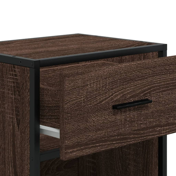 Nachttisch Braun Eichenoptik 40x31x50 cm