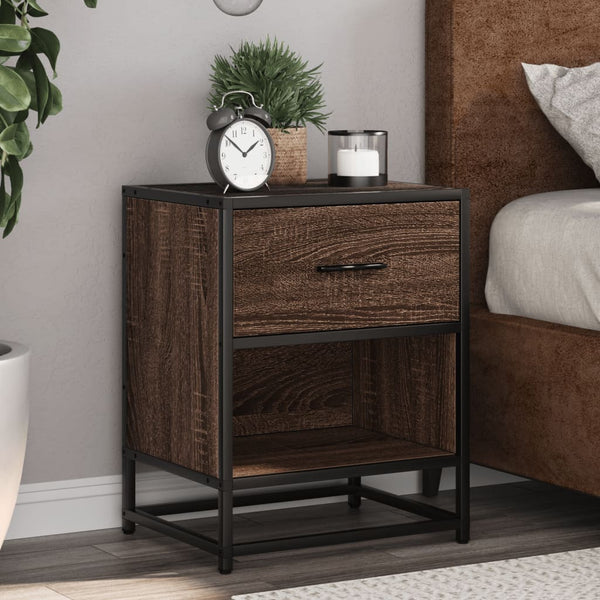 Nachttische 2er-Set, Eichenoptik Braun