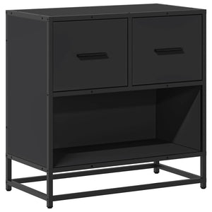 Schwarzer Nachttisch 60 cm