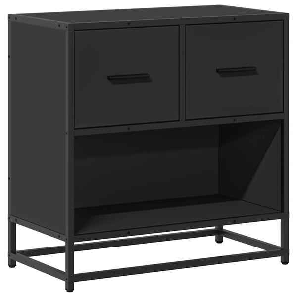 Schwarzer Nachttisch 60 cm