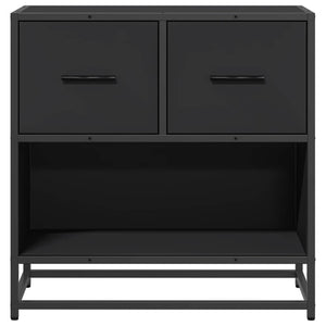 Schwarzer Nachttisch 60 cm