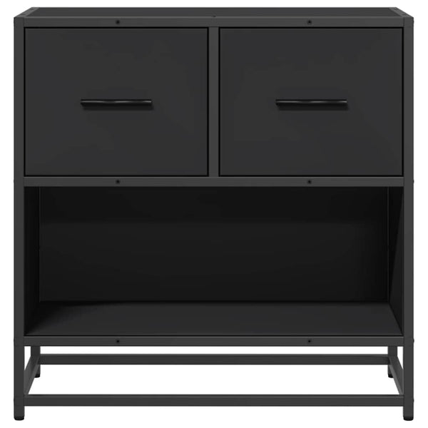 Schwarzer Nachttisch 60 cm
