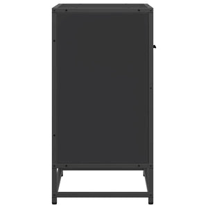 Schwarzer Nachttisch 60 cm