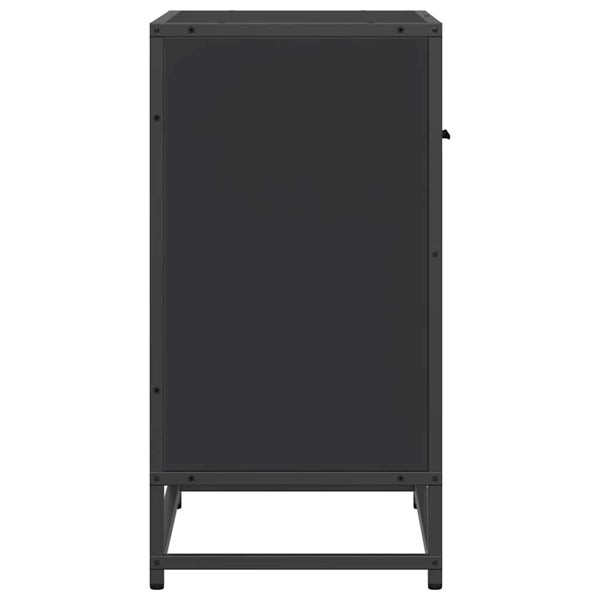 Schwarzer Nachttisch 60 cm
