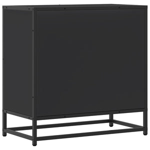 Schwarzer Nachttisch 60 cm