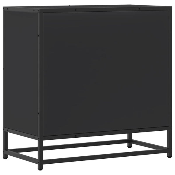 Schwarzer Nachttisch 60 cm