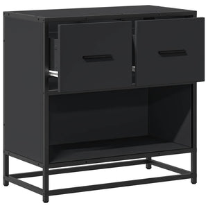 Schwarzer Nachttisch 60 cm