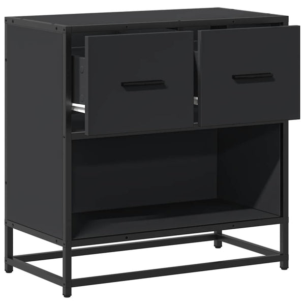 Schwarzer Nachttisch 60 cm