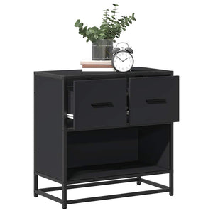 Schwarzer Nachttisch 60 cm