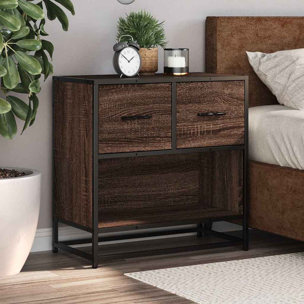 Nachttisch Braun Eichenoptik 60 cm