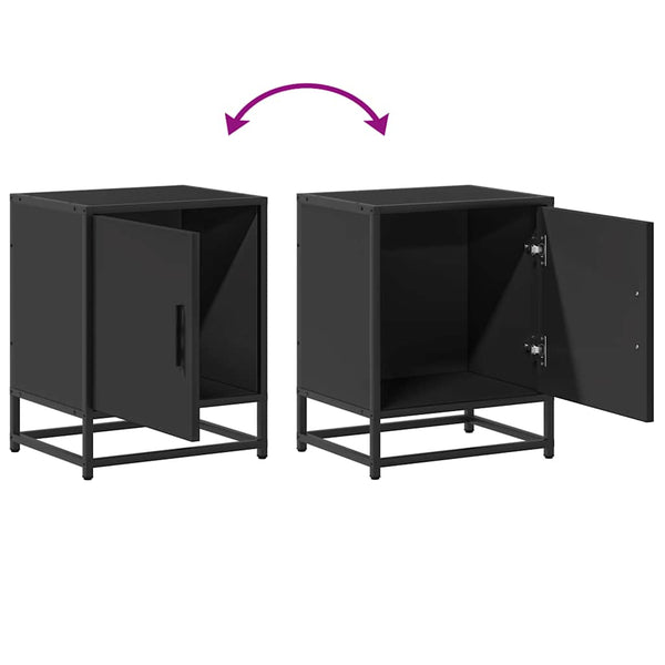 Nachttische 2er Set Schwarz
