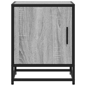 vidaXL Table de chevet gris sonoma 40x31x50 cm Bois d'ingénierie et métal