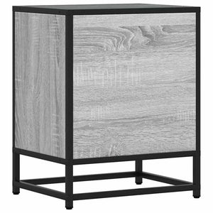 vidaXL Table de chevet gris sonoma 40x31x50 cm Bois d'ingénierie et métal