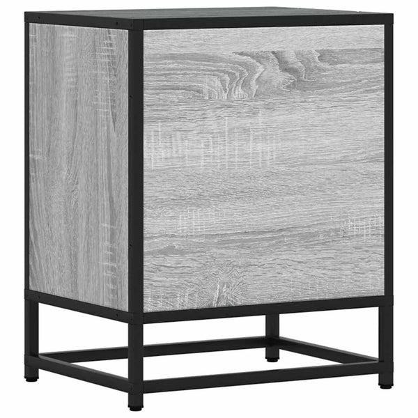 vidaXL Table de chevet gris sonoma 40x31x50 cm Bois d'ingénierie et métal