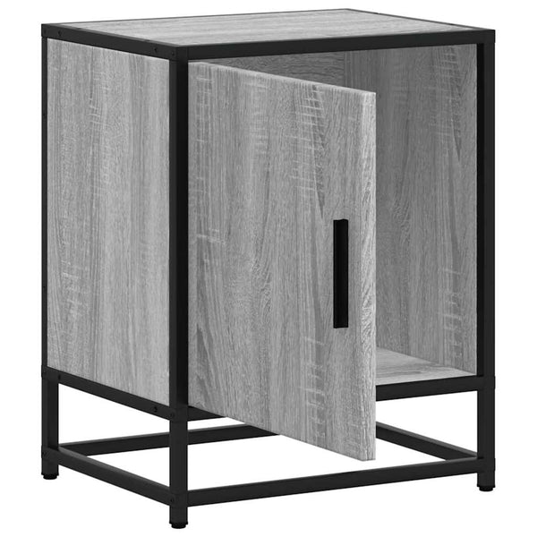 vidaXL Table de chevet gris sonoma 40x31x50 cm Bois d'ingénierie et métal