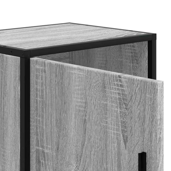 vidaXL Table de chevet gris sonoma 40x31x50 cm Bois d'ingénierie et métal