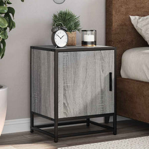 vidaXL Table de chevet gris sonoma 40x31x50 cm Bois d'ingénierie et métal