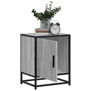 vidaXL Tables de chevet 2 pcs Gris Sonoma 40x31x50 cm Bois d'ingénierie Métal