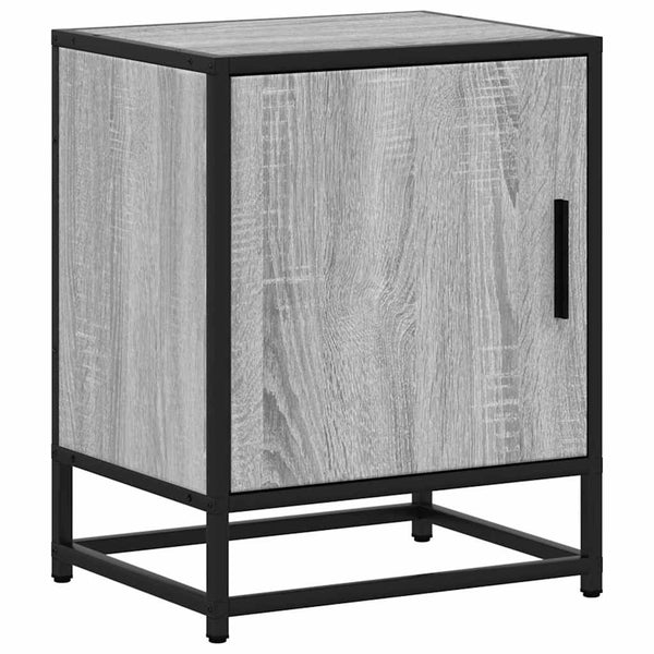 vidaXL Tables de chevet 2 pcs Gris Sonoma 40x31x50 cm Bois d'ingénierie Métal