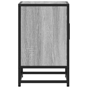 vidaXL Tables de chevet 2 pcs Gris Sonoma 40x31x50 cm Bois d'ingénierie Métal