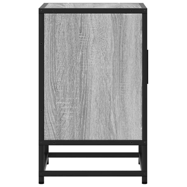 vidaXL Tables de chevet 2 pcs Gris Sonoma 40x31x50 cm Bois d'ingénierie Métal