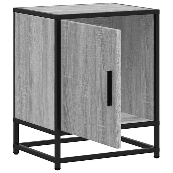 vidaXL Tables de chevet 2 pcs Gris Sonoma 40x31x50 cm Bois d'ingénierie Métal