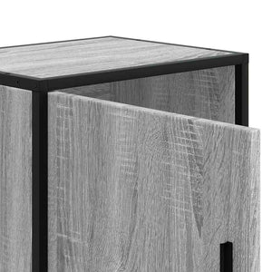vidaXL Tables de chevet 2 pcs Gris Sonoma 40x31x50 cm Bois d'ingénierie Métal