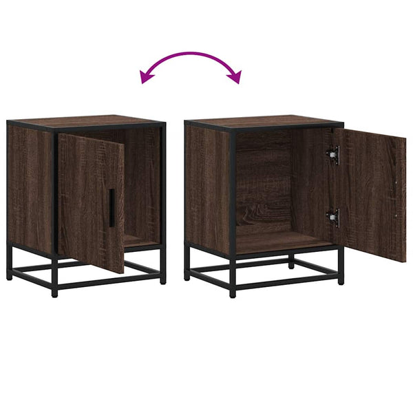 Nachttisch Braun Eichenoptik 40x31x50 cm