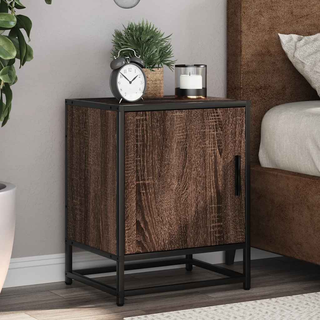 Nachttisch Braun Eichenoptik 40x31x50 cm