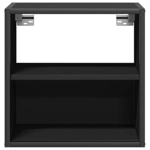 Wand Nachttische Schwarz, 2er-Set
