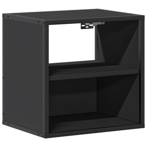 Wand Nachttische Schwarz, 2er-Set