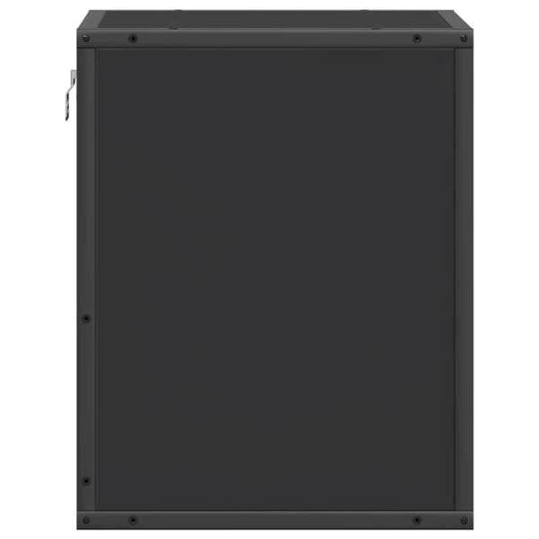 Wand Nachttische Schwarz, 2er-Set