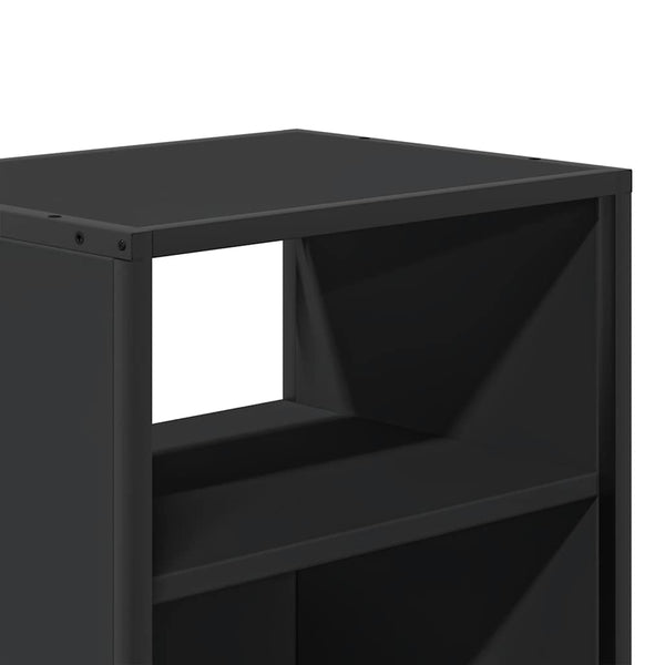 Wand Nachttische Schwarz, 2er-Set