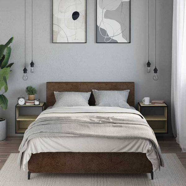 Wand Nachttische 2er Set Sonoma Eiche