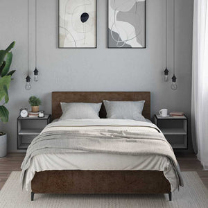 Wand-Nachttische, 2er Set, Grau Sonoma
