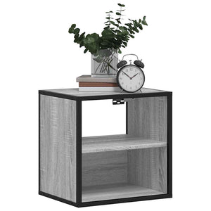 Wand-Nachttische, 2er Set, Grau Sonoma