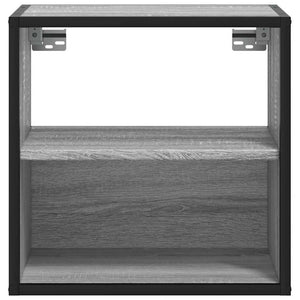 Wand-Nachttische, 2er Set, Grau Sonoma