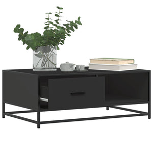 Schwarzer Couchtisch 90x57 cm