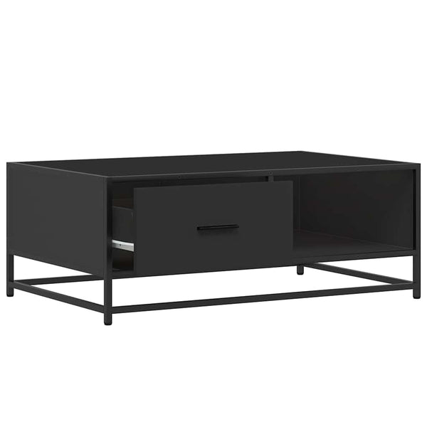 Schwarzer Couchtisch 90x57 cm