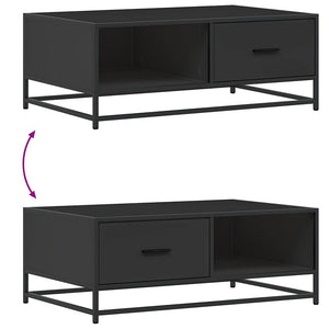 Schwarzer Couchtisch 90x57 cm