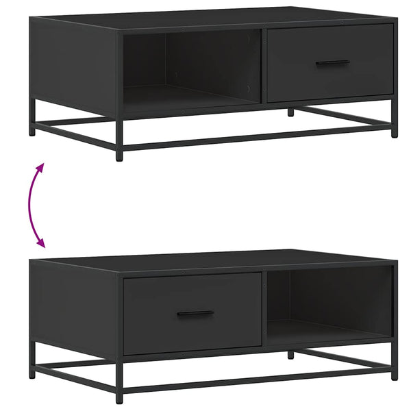 Schwarzer Couchtisch 90x57 cm