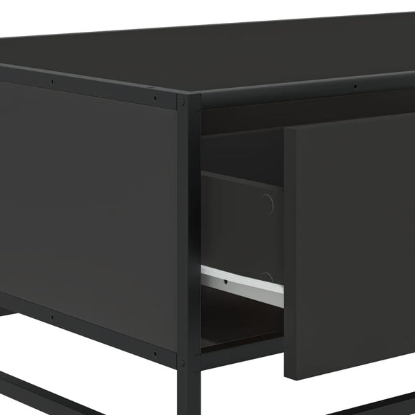 Schwarzer Couchtisch 90x57 cm
