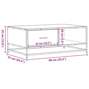 Couchtisch Sonoma Eiche 90x57 cm