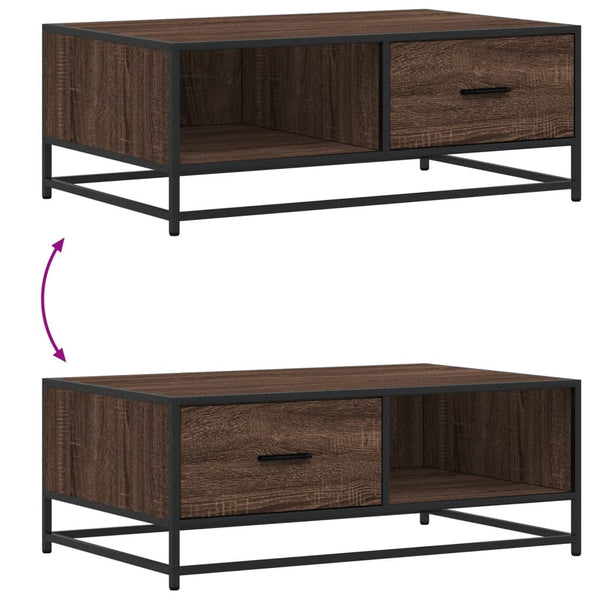 Couchtisch Braun Eichenoptik 90x57 cm