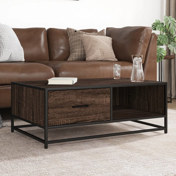 Couchtisch Braun Eichenoptik 90x57 cm
