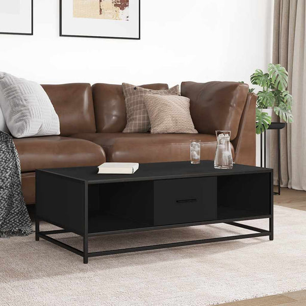 Schwarzer Couchtisch 100x57 cm
